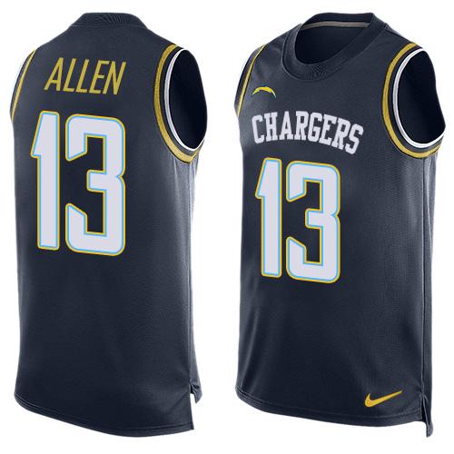 Nike Chargers #13 Keenan Allen Navy Blue Team Color Men's Stitched NFL Limited Tank Top Jersey - Click Image to Close
